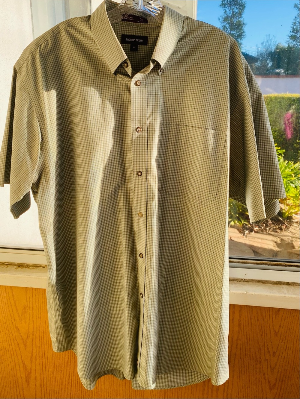 Nordstrom Men’s XL Cotton Plaid Short Sleeve Button Down Shirt